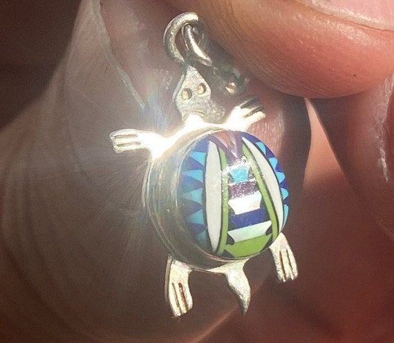 Benny Pinto Navajo Sterling Silver Turtle Inlay S… - image 7