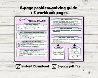 Problem-solving workbook pages: 2 page guide & 6 workbook pages that walk you through the problem-solving process