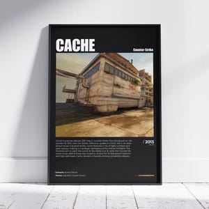 CS2-cacheposter, wanddecor afdrukbare cache, CSGO-kaart gamedesign, CS-cachekunst, decor gamingkamer, videogameposter, gamingafdrukken