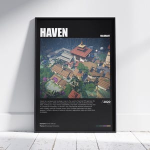 Valorant Haven-kaartposter, afdrukbare Haven-kaartposter, Valorant Haven-muurkunst, gamingkamerdecor, videogameposter, gamingprints
