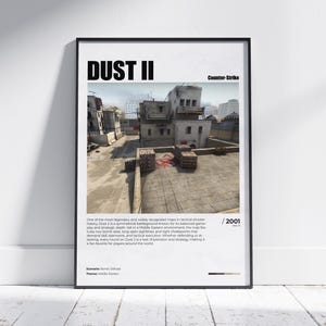 Dust 2 Poster, Dust 2 Wanddekoration, Dust 2 Wanddekoration, Dust 2 Karte, Dust 2 Poster Geschenk, Gaming Zimmer Dekor, Videospiel Poster,Gaming Drucke