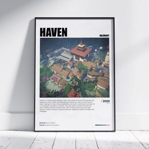 Valorant Haven-kaartposter, afdrukbare Haven-kaartposter, Valorant Haven-muurkunst, gamingkamerdecor, videogameposter, gamingprints