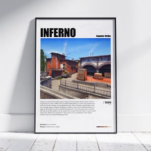 CS2 Inferno Poster, Printable Inferno Wall Decor, CSGO Map Game Design, Cs Inferno Art, Gaming Room Decor, Video Game Poster, Gaming Prints