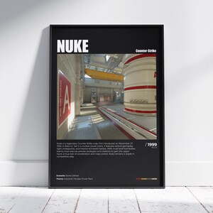 CS2 Nuke-poster, afdrukbaar Nuke-muurdecor, CSGO-kaart game-design, CS Nuke Art, gaming room decor, videogameposter, gaming prints
