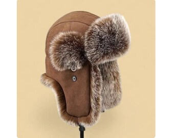 Gorro de inverno estilo aviador, gorro de caçador, gorro Ushanka, unissex, estilo anos 2000, tamanho único.