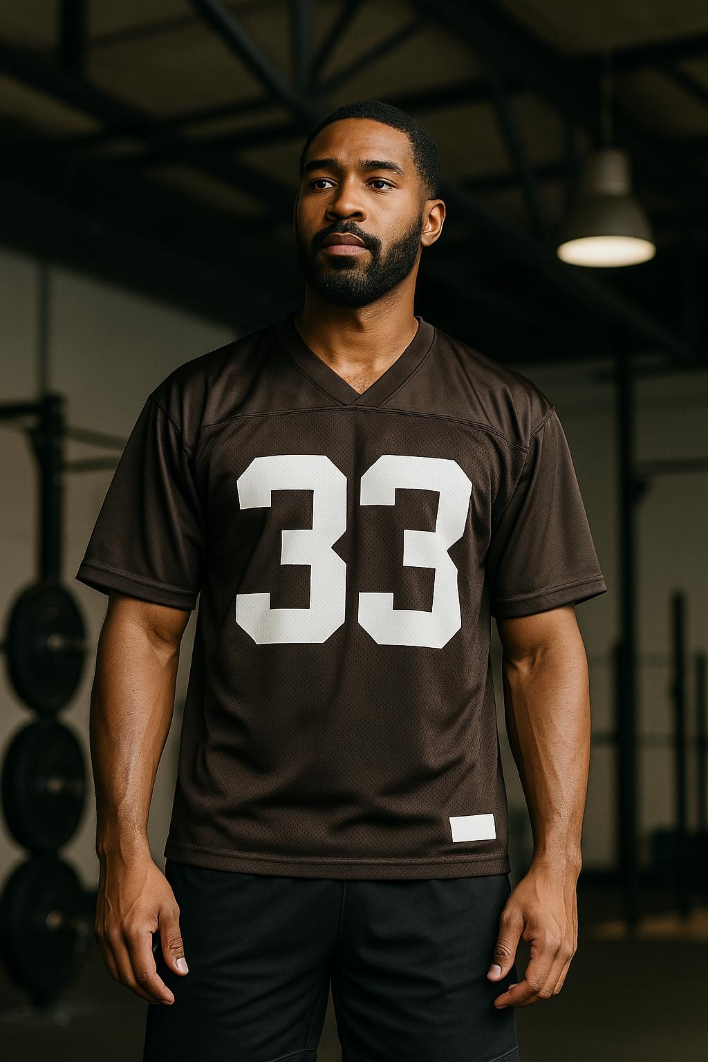 Oversized #33 Mesh Jersey Top – Unisex Retro Football Shirt