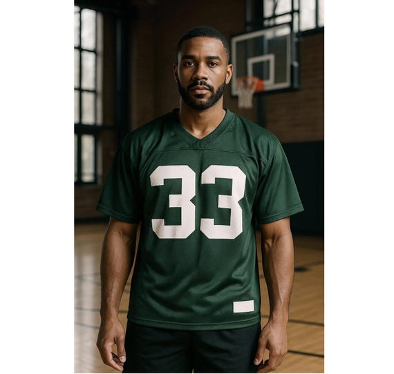 Oversized #33 Mesh Jersey Top – Unisex Retro Football Shirt, Vintage-Inspired Streetwear Tee, Festival Crop, Sporty Athleisure