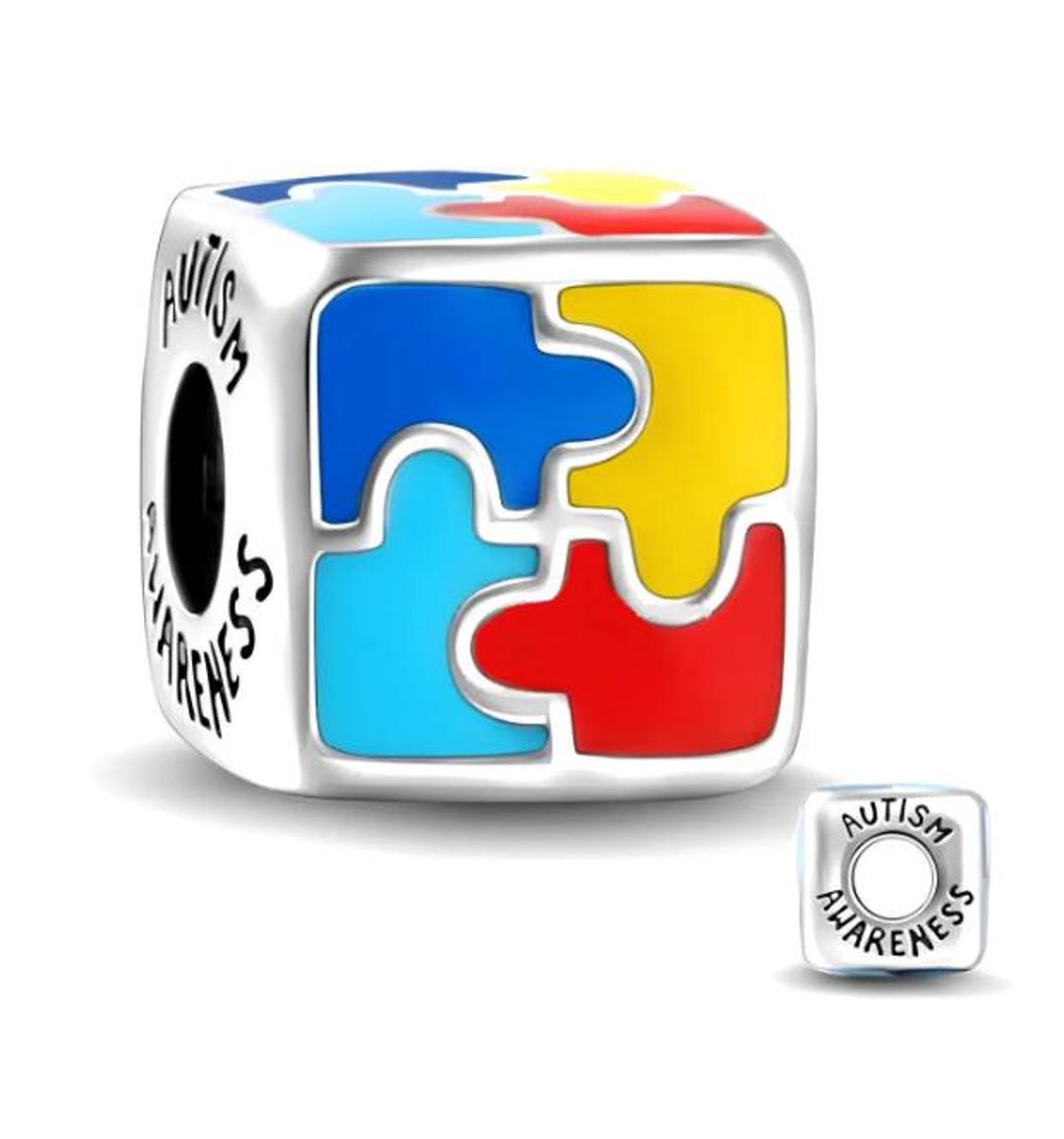 Pandora Autism Awareness Puzzle Charm, 925 Sterling Silver Charm for ...