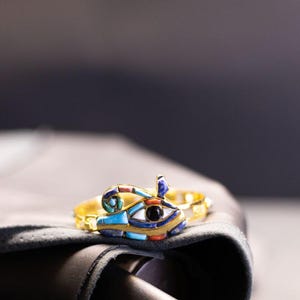 Spectacular Bracelet with eye of Horus for protection, handmade in Egypt with care and love