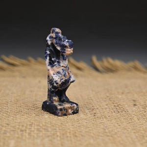 Amulet of Taweret, Taweret made of Lapis Lazuli, Handmade Egyptian antiques.