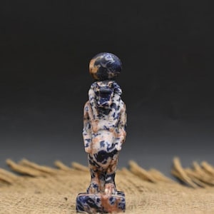 Amulet of Taweret, Taweret made of Lapis Lazuli, Handmade Egyptian antiques.