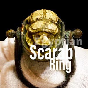 Rare Old Egyptian Scarab ring - Replica Ring - Made In Egypt