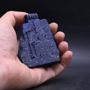Amulet of Hathor Necklace | Lapis Lazuli Egyptian Pendant | Goddess Jewelry | Divine Feminine Charm | Spiritual Protection Gift