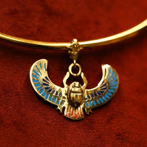 Wings of Renewal: The Winged Scarab Necklace - Symbol of Transformation and Protection