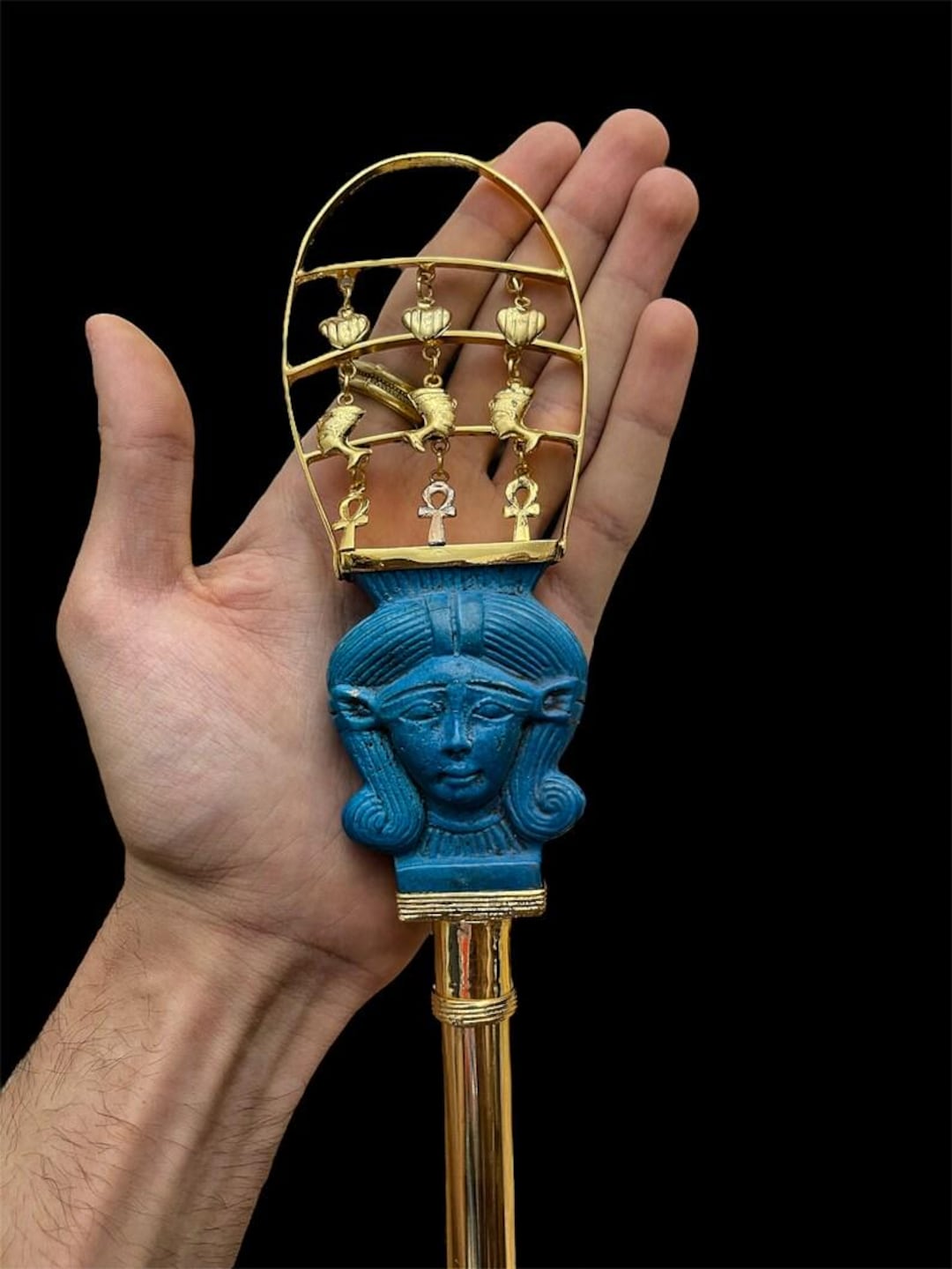 Goddess Hathor Sistrum, Ancient Egyptian Musical Instruments Sistrum ...