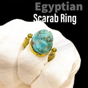 Rare Fantastic Ancient Egyptian Ring of Egyptian Scarab ( symbol of good luck )