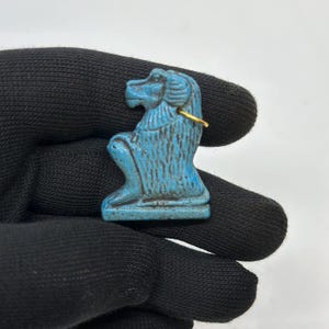 Thoth Egyptian amulet pendant made of faience Handcrafted Egyptian goddess jewelry unique archaeological mythology religion Egyptian Pendant