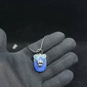 Sekhmet Amulet Necklace – Lapis Lazuli Egyptian Goddess Pendant – Handmade Spiritual Jewelry for Strength, Healing & Protection
