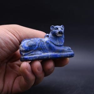 Amulet of Sekhmet Necklace | Lapis Lazuli Egyptian Jewelry | Goddess Pendant | Protection Amulet | Ancient Mythical Charm