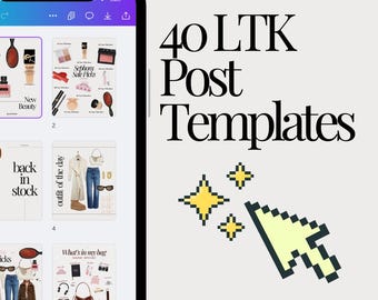 40 LTK Editable Post Templates | Editable Affiliate Marketing Canva Templates for Content Creators