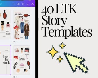 40 LTK Editable Story Templates | Editable Affiliate Marketing Canva Templates for Content Creators