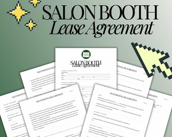 Professional Salon Booth Rental Contract, Canva Editable Salon Booth Rental Contract for Independent Stylists