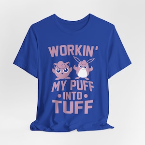 Funny Gym Duck Shirt, Workin' My Fluff Into Tough Tee, Cute Workout Bird T-Shirt, Cartoon Fitness Humor Gift, Unisex Activewear Top
