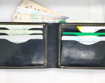 Cartera de cuero artesanal, regalo personalizable para él. "100% cuero, sin tela".