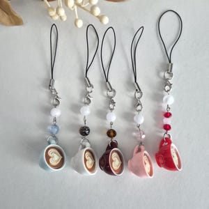 Coffee & bread keychain/phone charm