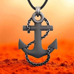 Sterling Silver Anchor Necklace: Nautical Pendant, Symbol of Strength