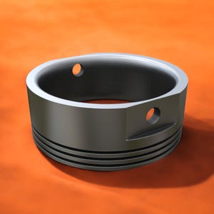 Sterling Silver Piston Ring: Handmade Car Enthusiast Jewelry