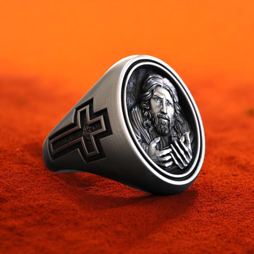 Jesus Christ Prayer Ring, 925 Sterling Silver Christian Jewelry ...
