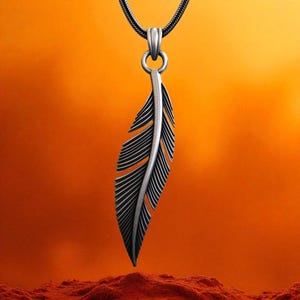 Sterling Silver Feather Necklace: Boho Nature-Inspired Pendant