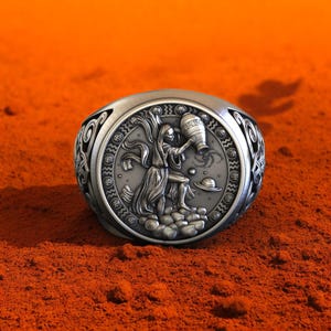 Aquarius Zodiac Ring 925 Sterling Silver, Celestial Astrology Ring For Men, Unique Water Bearer Sign Ring, Horoscope Jewelry Gift