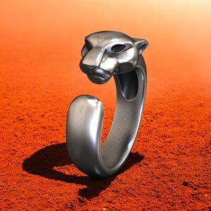 Anello Con Testa D'aquila In Argento Sterling Fatto A Mano: Gioielli Da Motociclista Gotico - Italia - Foto 4