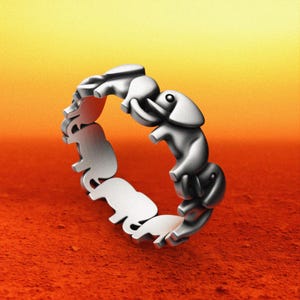 Sterling Silber Elefant Ring: Boho Tier Schmuck