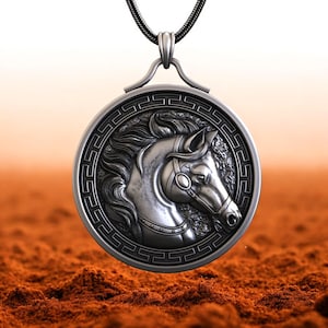 Sterling Silver Horse Necklace: Equestrian Jewelry Gift