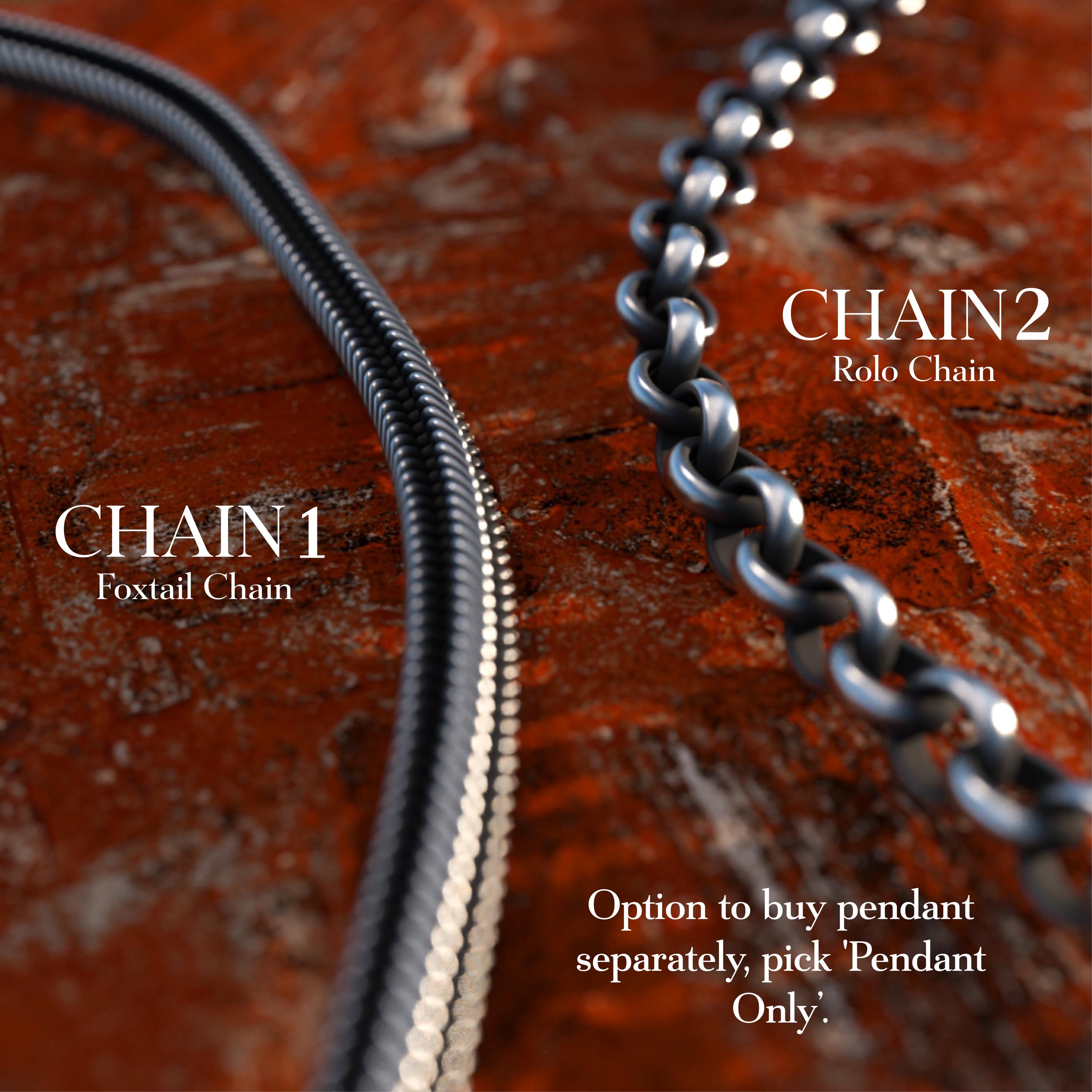 thumbnail image 2 of MENDEL Mens Norse Rune Viking Bear Claw Pendant Necklace – Stainless Steel, 24in Chain 2 of 2