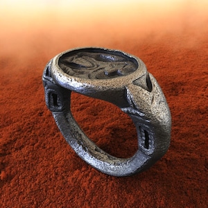 Sterling Silver Lion Signet Ring: Handmade Viking Norse Ring
