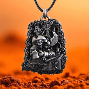 Sterling Silver Pirate Pendant Necklace: Treasure Map, Parrot - Nautical Jewelry