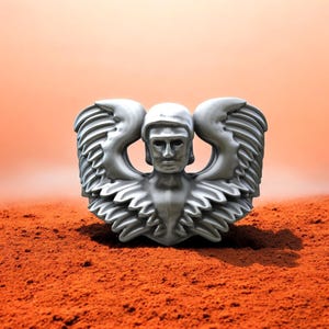 Sterling Silver Angel Wing Ring: Gothic Guardian Jewelry