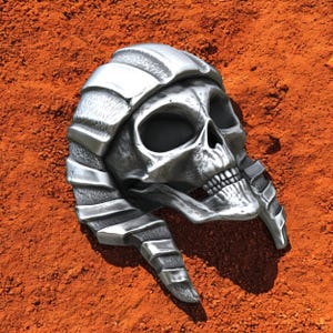 Pharaoh Skull Ring: Sterling Silver Egyptian Biker Jewelry
