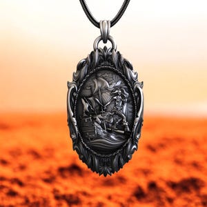 Handmade Sterling Silver Pirate Ship Pendant Necklace - Nautical Amulet