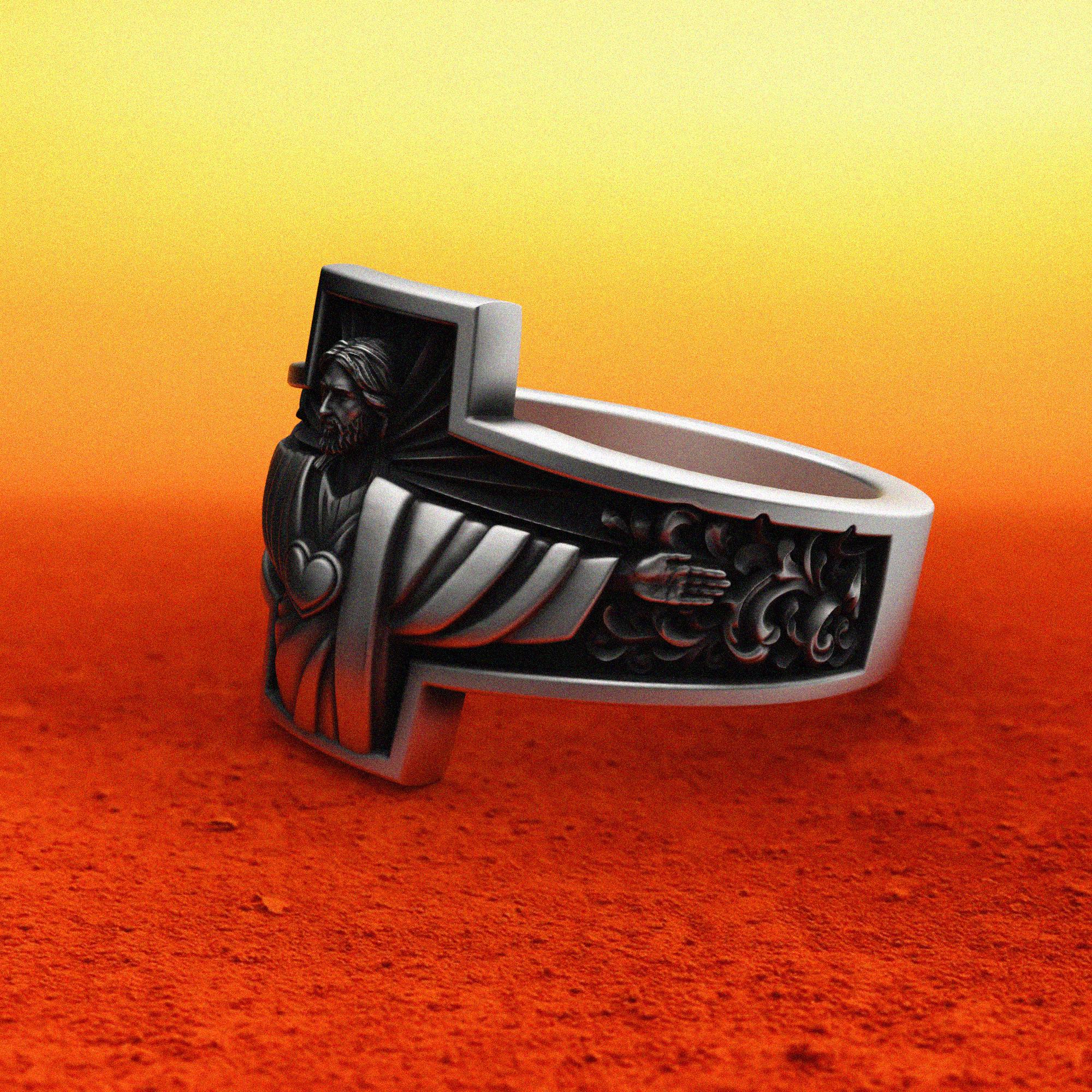 Anello Cuore Preghiera Argento 925 | Vendita Online Su - Foto 8