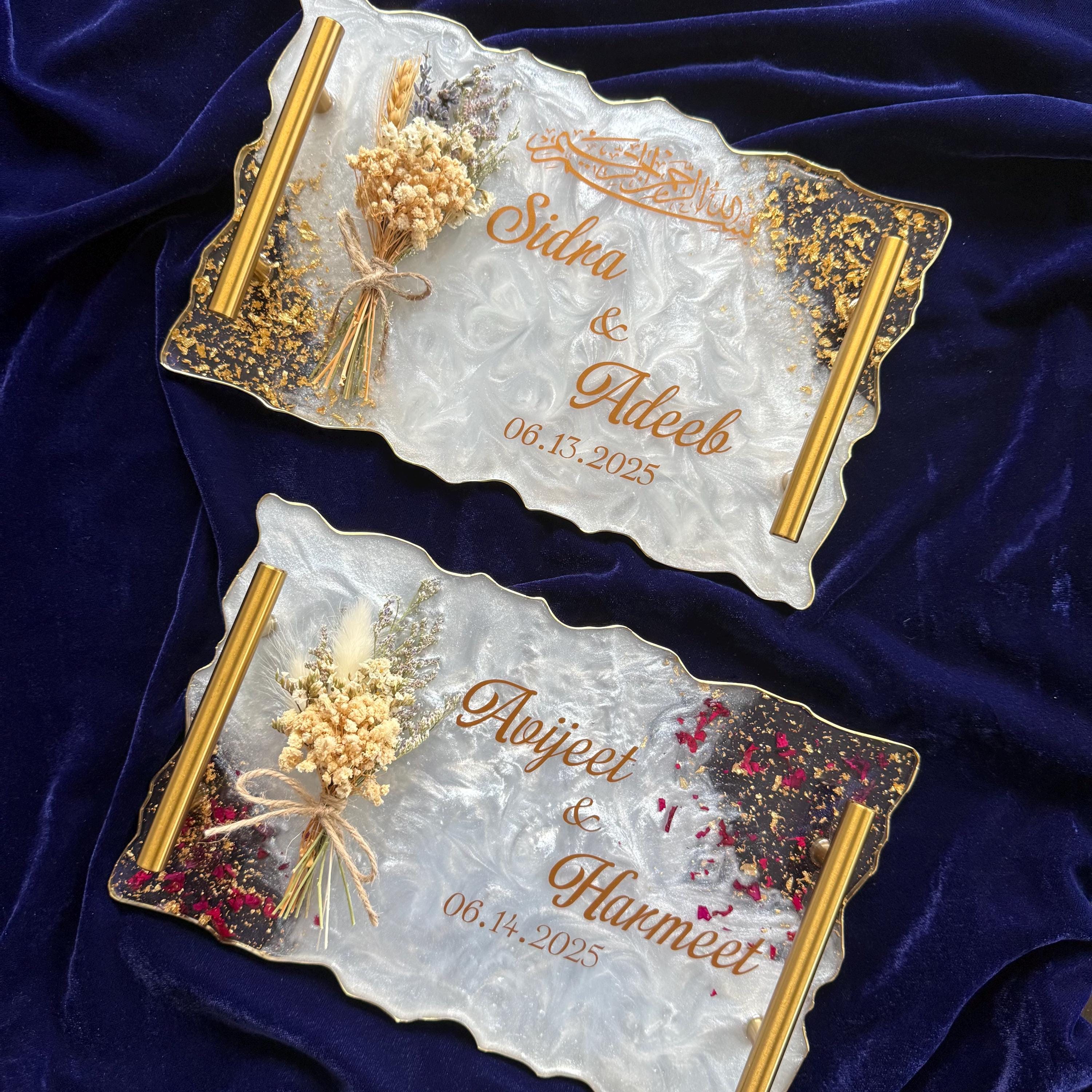 Handmade Resin Ring Tray: Wedding Engagement Ring Holder