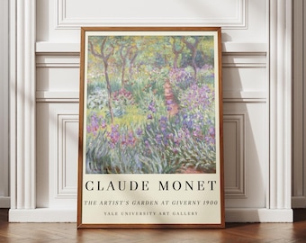 Claude Monet Konstnärens trädgård i Giverny-tryck, utställningstryck, vintagekonstaffisch, textilkonsttryck, Monet-konst, vintage väggkonst