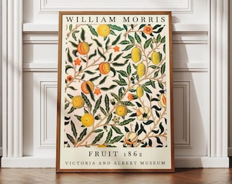 William Morris frukttryck, utställningstryck, vintagekonstaffisch, textilkonsttryck, William Morris konst, museumstryck, vintage väggkonst