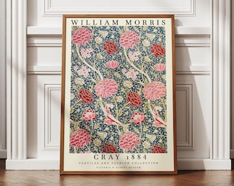 William Morris Cray-tryck, utställningstryck, vintagekonstaffisch, textilkonsttryck, William Morris-konst, museumstryck, vintageväggkonst
