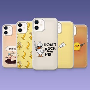 Funny Animal Meme Phone Case Duck Cover for iPhone 17Pro, 16, 15, 14, 13, 12, Samsung S25, S24, S23, S22, A16, A56, A54, Pixel 10Pro, 9A, 8A