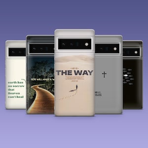Custodia per telefono Jesus, cover cristiana minimalista per Google Pixel 9, 9Pro, 8A, 8Pro, 7Pro, 6A, Samsung S25, S24, S23, A16, A55, A35, iPhone 16Pro